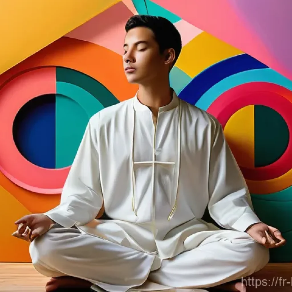 불교에서의 용기 - **Inner Peace Amidst Life's Chaos**
    "A person of ambiguous gender, dressed in simple, comfortabl...